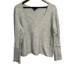 Women's Something Navy Grey V-Neck Sweater